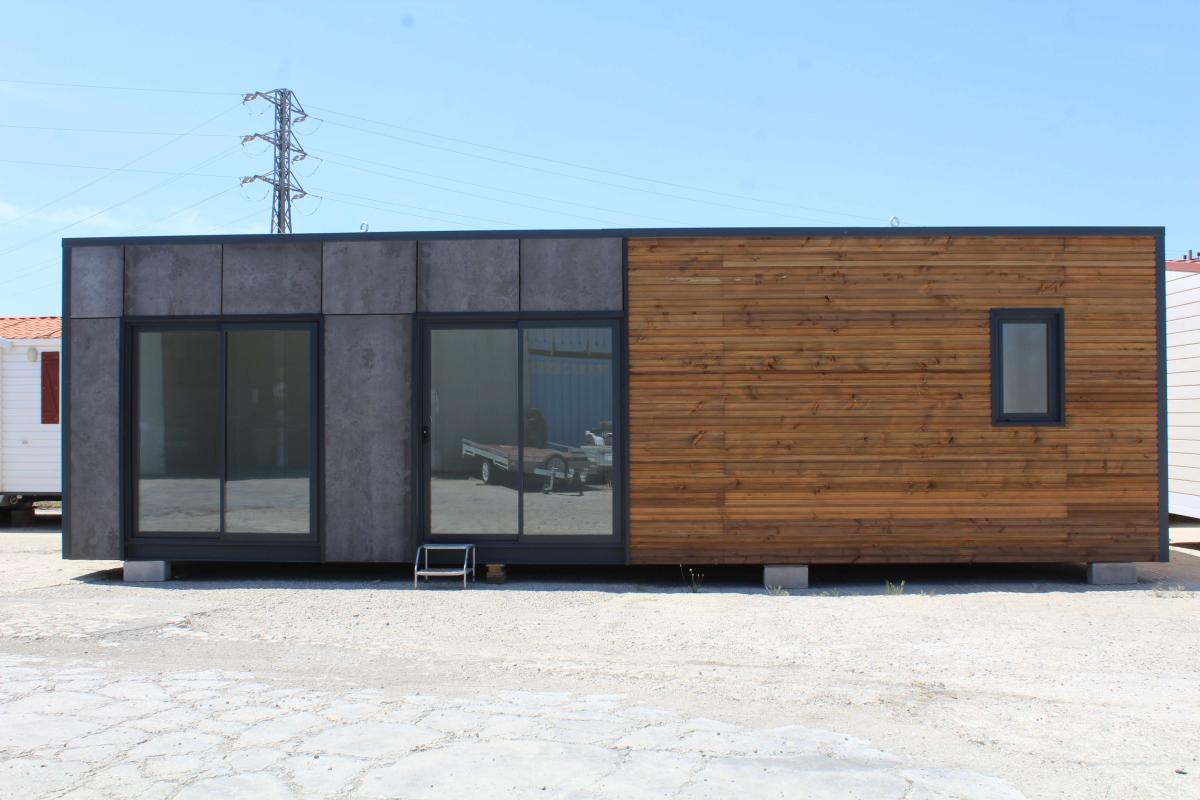 Módulo KVIP diáfano forrado madera y viroc ( Ref: 26011 )