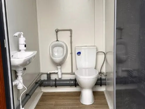 Contenedor Sanitario Tipo Pabellón con Triple Cabina ( Ref: S2103 )